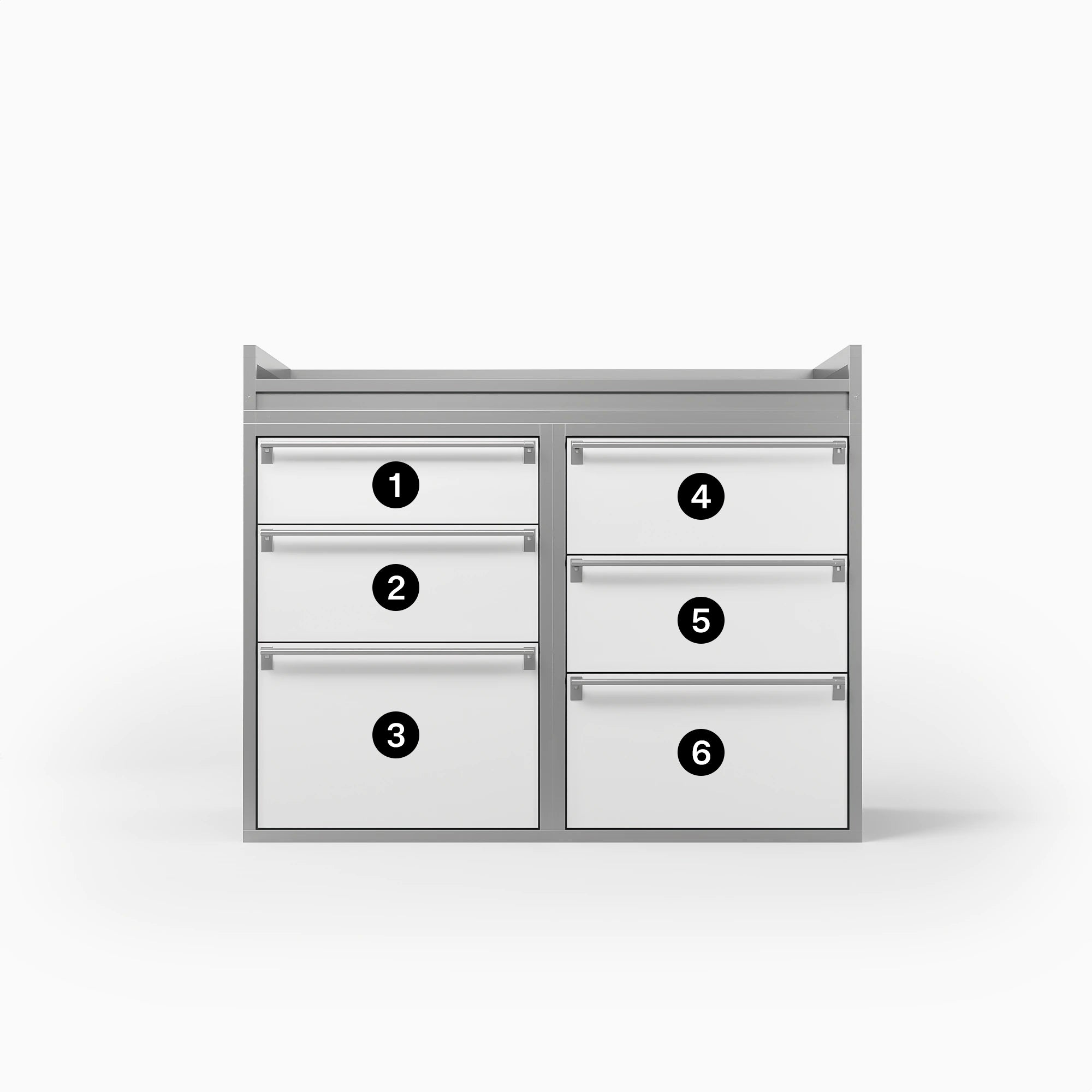 Organisation des tiroirs pour la pharmacie de voiture vétérinaire Daktary