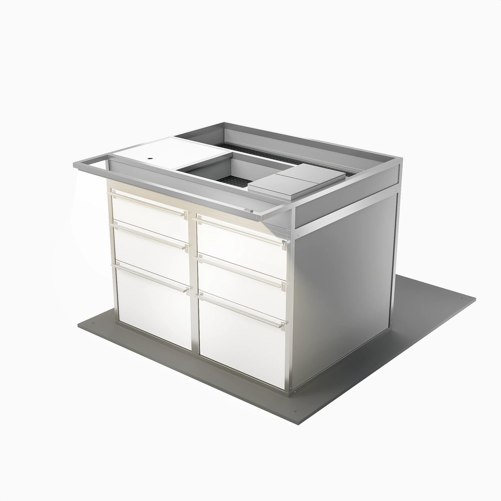 Pharmacie de voiture vétérinaire Daktary équipée d'une galerie compartimentée avec éclairage LED