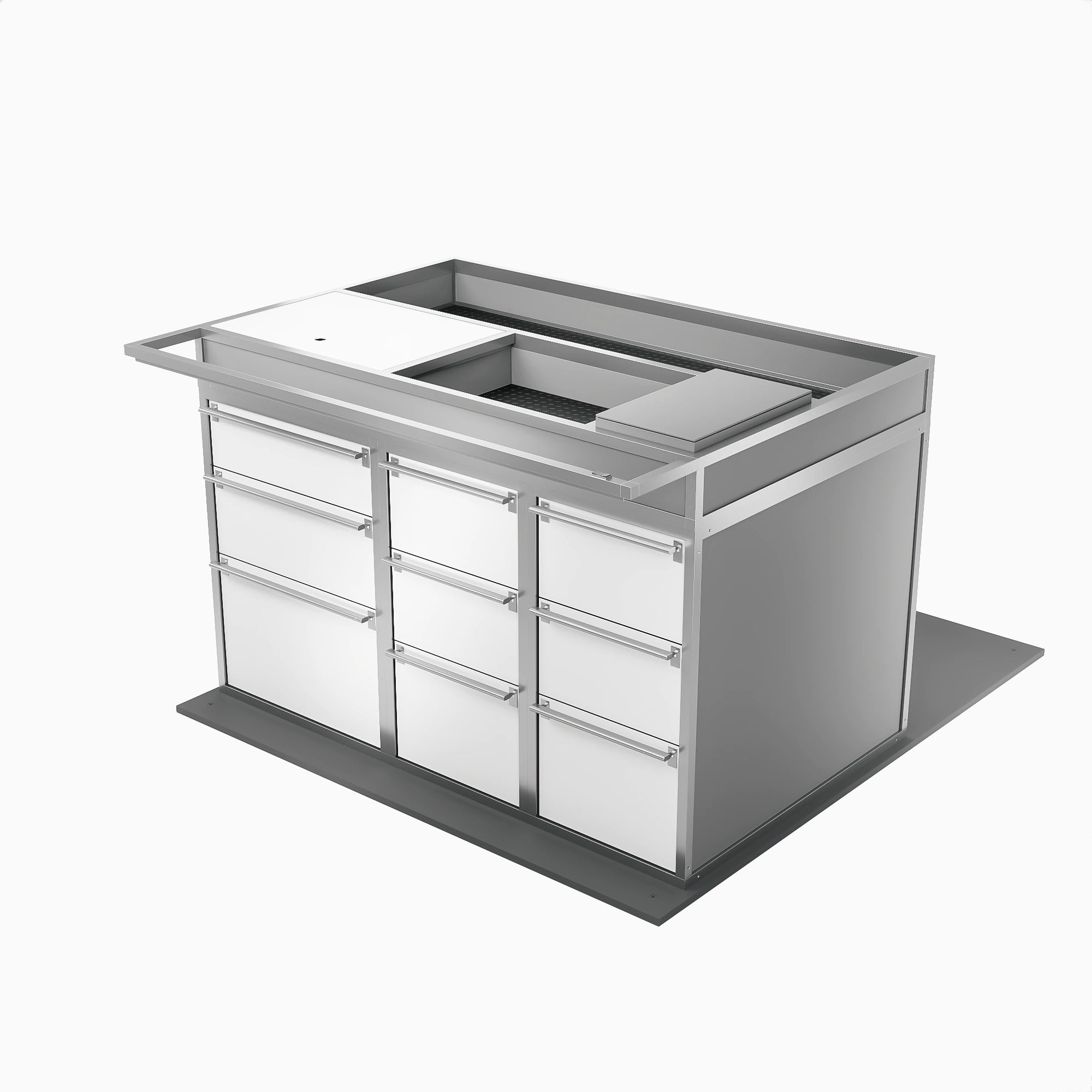 Pharmacie de voiture vétérinaire XL Daktary équipée d'une galerie compartimentée et d'un plancher universel