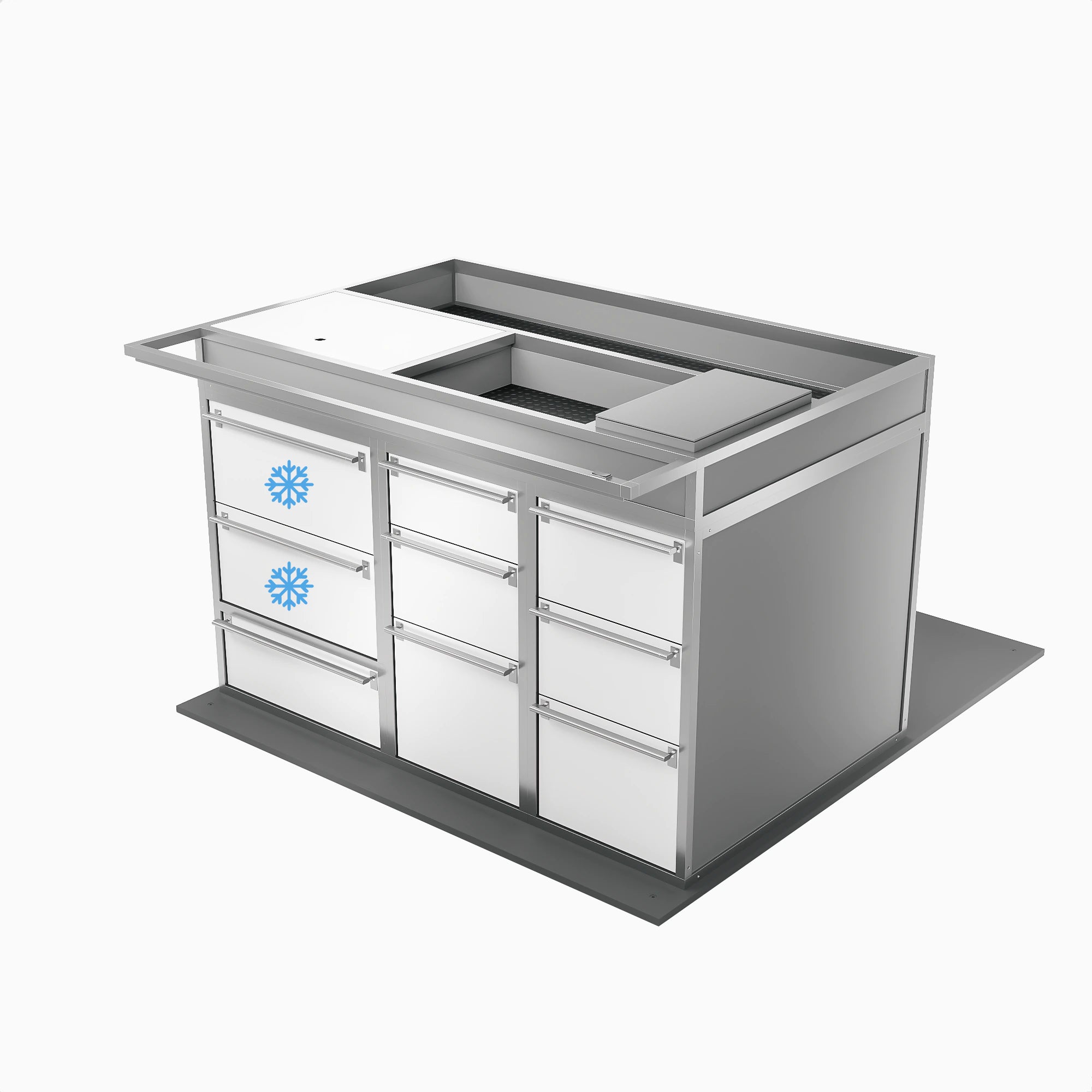 Pharmacie de voiture vétérinaire réfrigéré XL Daktary équipée d'une galerie modulaire et d'un plancher universel