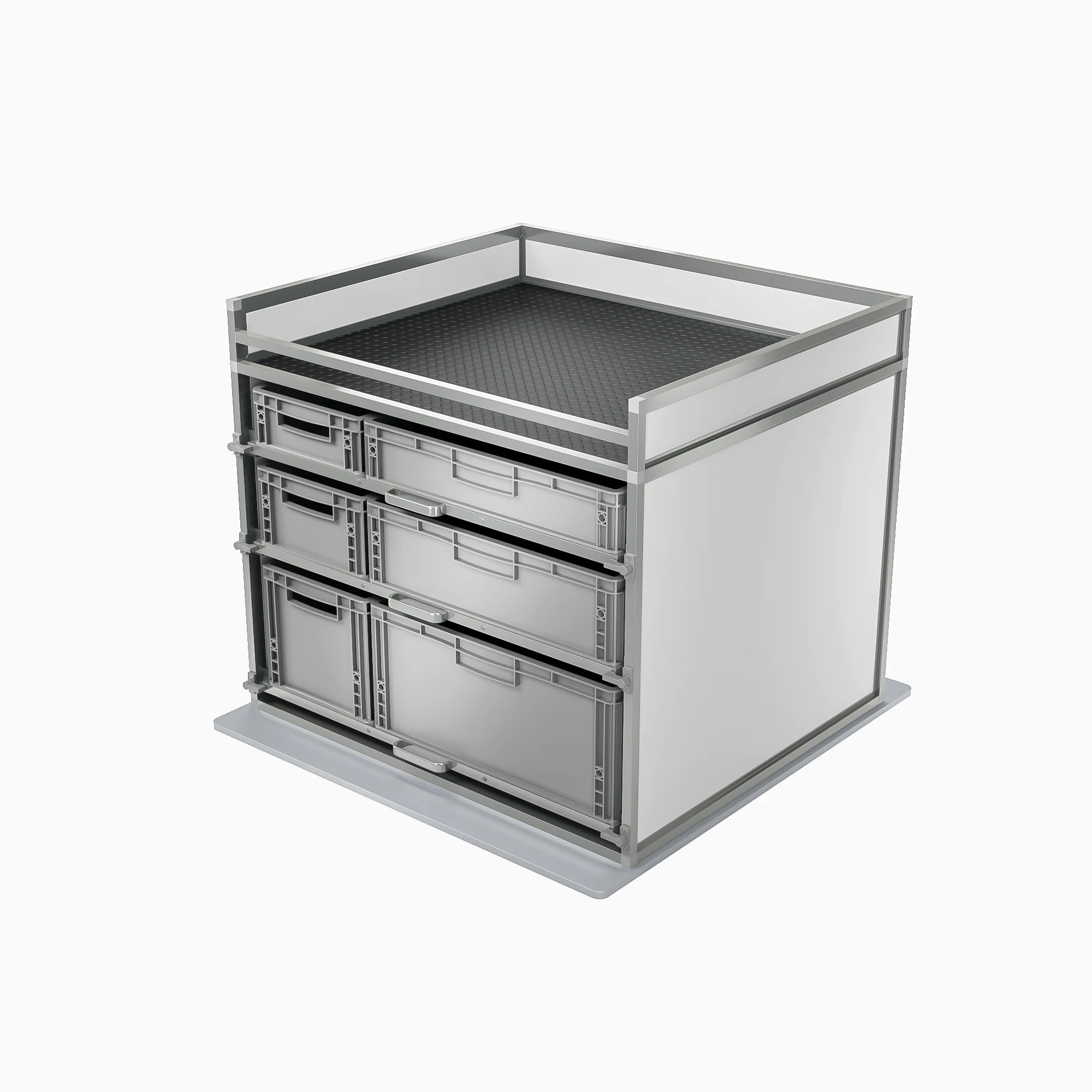 Pharmacie de voiture vétérinaire Daktary équipée d'un plancher universel et de caisses Craft